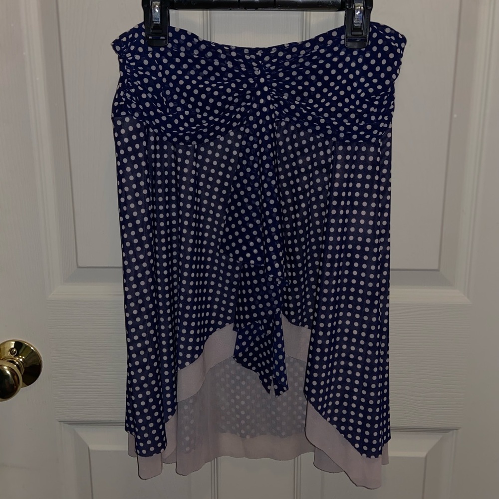 Elegant Navy Polka Dot Swim Coverup